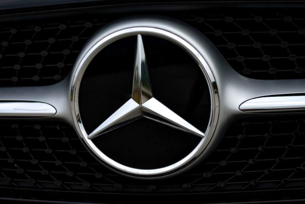 Mercedes-Benz star emblem on a grille